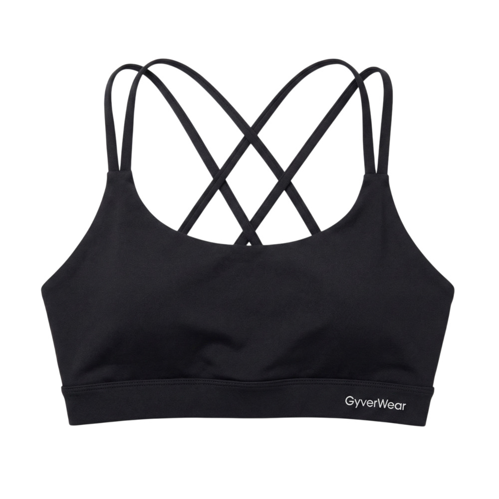 Strappy Cross Back Sports Bra